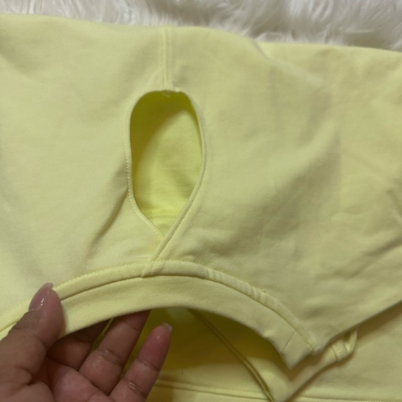 ALL IN MOTION LIGHTWEIGHT CREWNECK SWEATSHIRT | YELLOW | SIZE: 14 KIDS - Picture 3 of 3